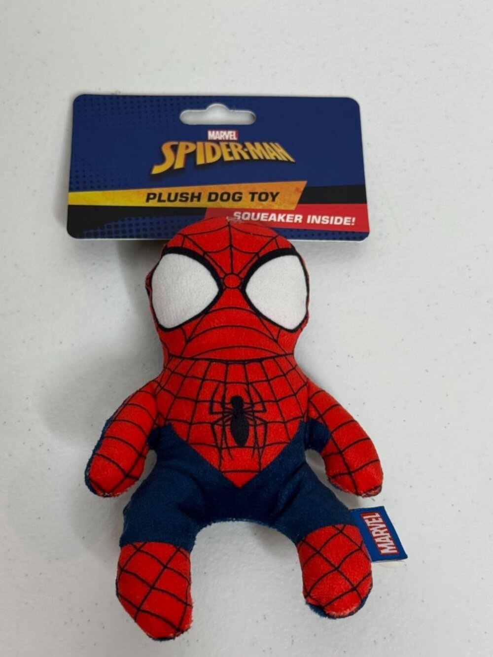 Marvel Spider Man Plush Dog Toy Squeaky Superhero Pet Toy NWT